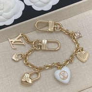 LV 白色桃心字母包鍊