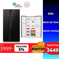[FREE SHIPPING] Sharp Side By Side Refridgerator (620L) SJX639GK
