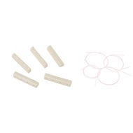 (KWIN) 5Pcs Ukulele Slotted Nut with 4Pcs White Nylon Ukulele String Set