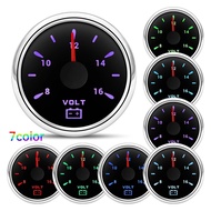 {MDE}52mm 7 Backlight Waterproof Voltmeters Voltage Gauges Voltage Meters 8-16V Boat