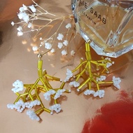 (SG seller) Statement beads earring/ , Baby breath