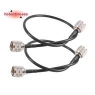 Pack of 2 CB Radio Antenna Cable 50Cm PL259 UHF Male to Male RG58 Coaxial Patch Lead for Amateur Ham