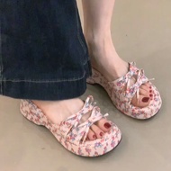 Bohemian Thick-Soled Bow Slippers - Summer Fashion
