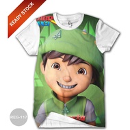 Boboiboy Leaf Print 3D Kids T-Shirt #REG-117