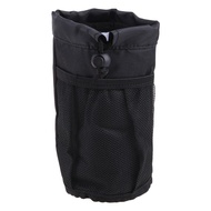 Collapsible Bike Camp Cup Drink Holder with Mesh Pockets and Sticky Strapst Adjustable Cup Holder Bag for Mountain Bike