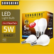 [✅💡NEA Energy Label &AuthorizedSeller]High Quality Sunshine Globe 5W (E27/E14) LED Light Bulb(Value 