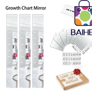 BAIHEE Growth Chart Mirror, 3 in 1 Growth Chart Growth Chart Mirror for Wall,  Foldable Height Measu