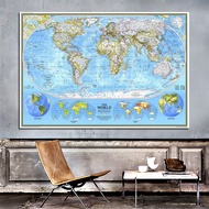 {GOOD} 【Hot Style】World Map-Map Poster Wall Hanging Tapestry Backdrop Prints Wall Decor