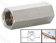 Compact Inline Pneumatic Brass Check Valve Non Return Valve (DCV)