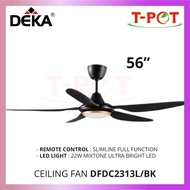 DEKA CEILING FAN 56” WITH LED LIGHT AND REMOTE CONTROL DC2-313L BK