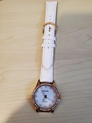 Sekonda 英國老品牌 閃石真皮手錶