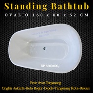 Bathtub Standing 160x80x52 Cm Ovalio Gratis Avur Terpasang