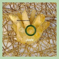 Feng&aL>Shui/q$Natural]A#Green]d$Jade^F$Bangle^p$Ring^d$Blessed^d$Wealth Ring Non Adjustable