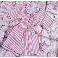 PINK SHORT-SLEEVED STRIPED PAJAMAS BY FIKA STYLE