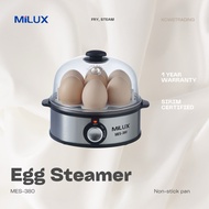 Milux Egg Steamer MES-380 MES380 Steam Fry Steam Bun Hard Boiled Egg Half Boiled Egg Vegetable Kukus