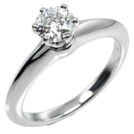 Tiffany & Co. Solitaire Ring, Size 7.5, 0.53ct VS1/I/3EX, Pt950 Platinum with Diamonds, Approx. 5.16