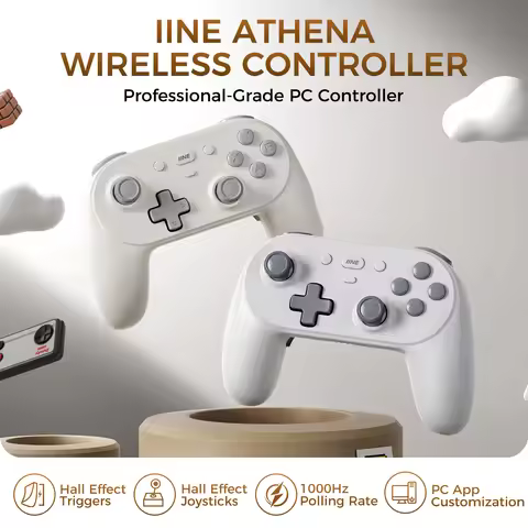 IINE PC/iOS/Android/Phone/Switch Wireless Controller , Hall Effect Triggers & Hall Effect Joysticks 