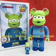 Medicom Bearbrick 2020 Toy Story 3 eyed Alien 三眼仔 400% + 100% Be@rbrick boxset