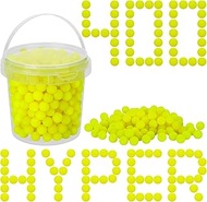 PokiiuLK 400 Refill Balls Ammo for Nerf Hyper Gun,Hyper Gun Balls with Portable Storage Bucket Fit for Nerf Rush-40 Pump-Action,Mach-100 Fully Motorized,Siege-50 Pump-Action, Impulse-40 Blaster,Yellow