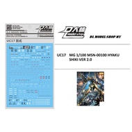 D.L MODEL DECAL MG UC17 MSN-00100 HYAKU SHIKI VER 2.0