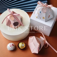 LMK Hexagon Cute Colourful Wedding Birthday Party Door Gift Box Chocolate Candy Gift Box Majlis Kahwin Goodies Kahwin