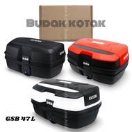 BK GSB 47L Large Motorcycle Box Motor Storage Motor Trunk Givi Box Picnic Handheld Motor Motorbike Box Peti Motor