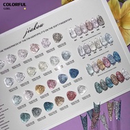 【พร้อมส่ง】JIAKOUสีเจลแฟลช   สีทาเล็บเจล 24สี（JIAKOU) สีเจล25สี สีเจลแฟลช   แถม ชาร์ทสี (แถม ชาร์ทสี 