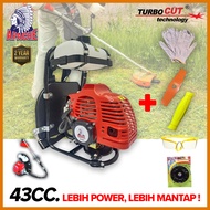 APACHE TurboCUT® TB43 | BG430DT | BG430 | Backpack Brush Cutter Grass Trimmer Mesin Rumput HEAVY DUT
