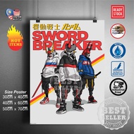 (Ready Stock) Mobile suit Gundam 144 RX-78-2 / RX78-2 / RX78 2 Gundam wall poster sticker deco poste