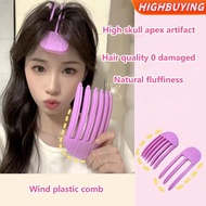 HIGHBUYING 3/6 Teeth Fluffy Hair Roots High Skull Artifact Hairpin Natural Fluffy Traceless Hair Bea