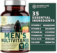 N1N Daily Multivitamin for Men, Premium Multimineral Supplement - Vitamins A C E D B1 B2 B3 B5 B6 B1