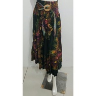 (READY STOCK) BA0015T Batik Ladies Long skirt with Buckle Batik Skirt Panjang Perempuan Batik Summer