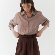 MAVE เสื้อ รุ่น Orchard shirt สี MochaNavyBeige
