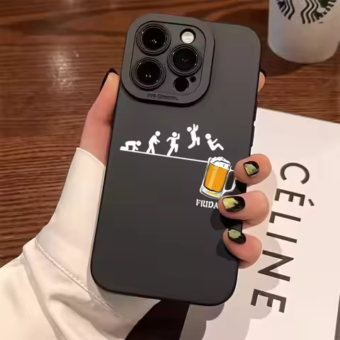 For Xiaomi Redmi Note 10 11 12 Pro 13 14 Pro Plus 5G 11S 10S 12S 12C 14C 13C 4G Case Black Fun Beer 