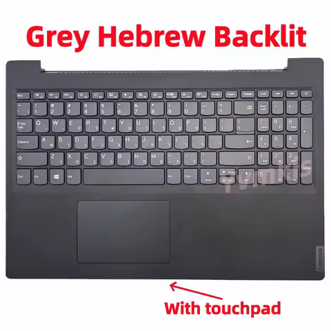 Hebrew Backlit Laptop Keyboard For Lenovo Ideapad L340-15 L340-15IWL L340-15API With Palmrest Upper 