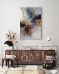 灰金畫|灰金抽象|灰金牆藝術|色彩藝術|霧凇