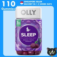 OLLY Sleep Gummy Supplements (110 Count) with Melatonin, For Healthy Sleep Cycle, Chewable Supplemen