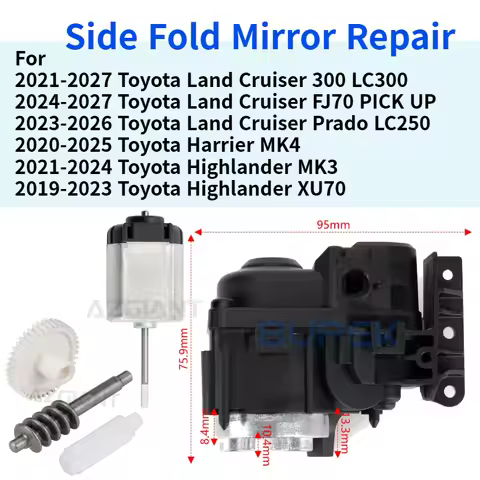 For Toyota Land Cruiser 300 LC300 FJ70 Prado LC250 Harrier Highlander XU70 Car Side Rearview Mirror 