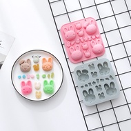 HO310 兔子主题硅胶模具 Silicone Mould Mold RABBIT BUNNY Mould Mold 16-Slot Ice Mould Biscuit Chocolate Candy