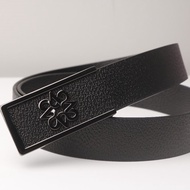 New Couple Golf Sports Belt Genuine Leather Casual Fashion Versatile Cowhide Unisex Belt Black and White J.LINDEBERG Titleist DESCENNTE Korean Uniqlo ○