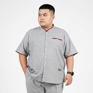 KEMEJA SHIRT MADINA GREYkoko BIGSIZE 3XL 4XL 5XL 6XL 7XL 8XL jumbo size muslim clothes