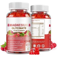 Magnesium Glycinate Gummies Raspberry Sugar-Free Gummies Bears Improve Sleep Fatigue 60 Capsules Exe