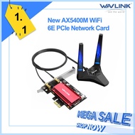 WAVLINK 2023 New AX5400M WiFi 6E PCIe Network Card Tri-Band AX210 Wireless Adapter with Bluetooth 5.