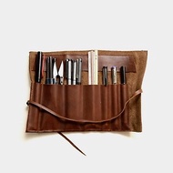 【皮壽司】牛皮筆袋 皮革鉛筆盒 工具袋 鋼筆 客製刻字當禮物