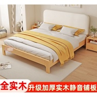 【SG Sellers】Leather And Solid Wood Bed Frame Queen/King Bed Frame Bed Frame With Mattress