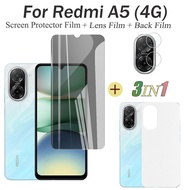Redmi A5 Tempered Glass Redmi A5 4G Screen Protector Redmi A4 5G Camera Lens Protector Full Cover Sc