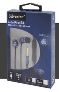 SilverTec S4 (BLUE) in ear with mic+volume control support iPhone / Android In-ear earphone 原裝行貨