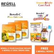 Mom & Baby Care Pack Bewell C Plus Calcium 30 Capsules and Bewell C Oral Drops 30mL