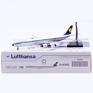 JC Wings 1: 400 German Hennessa A340-600 D-AIHG Alloy Passenger Aircraft Model