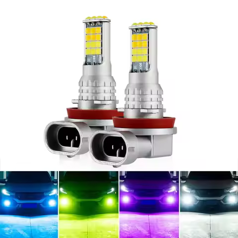 2PCS H11 H8 LED Fog light DRL Canbus 9005 hb3 P13W H16(EU) Car fog lamp 9005 hb3 drl led h4 Day Driv